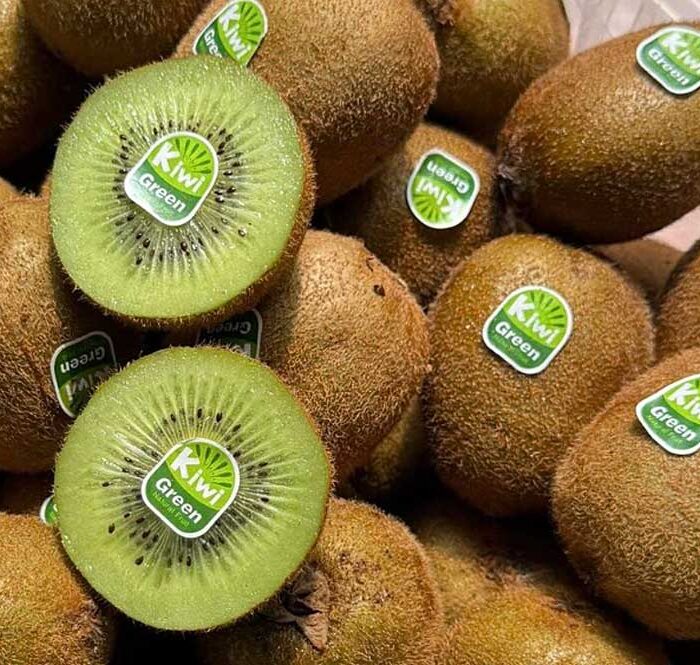 Kiwi xanh được rao bán với giá 470.000 đồng cho rổ 9.5kg tại các chợ đầu mối. Ảnh: Minh Ngọc